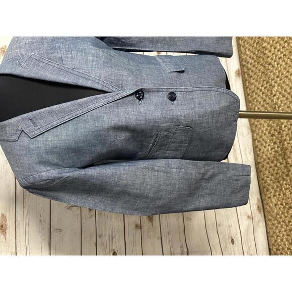 J. Crew classic preppy cotton chambray single-breasted 'Schoolboy' blazer Size 2 - Picture 5 of 10